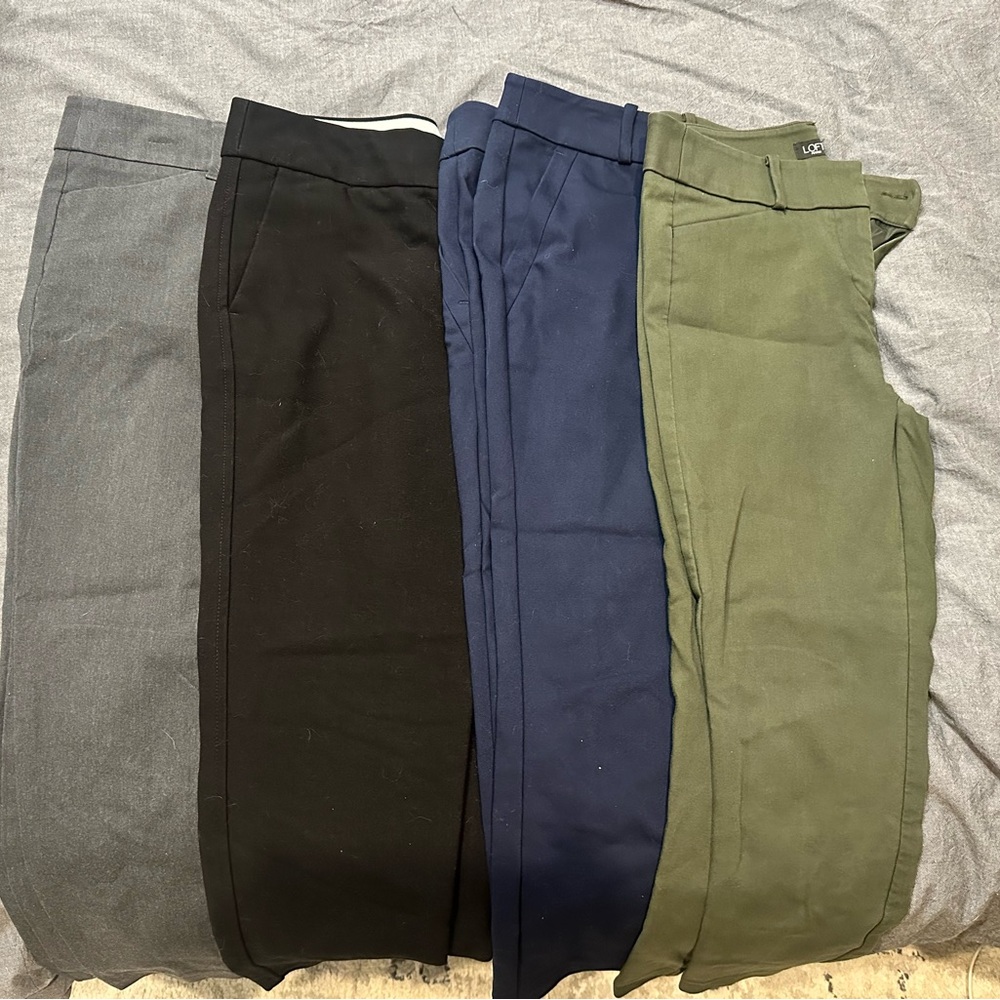 LOFT 4 pairs of Ankle Cropped Pants